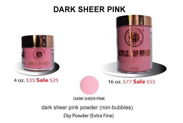 dark sheer pink dip powder